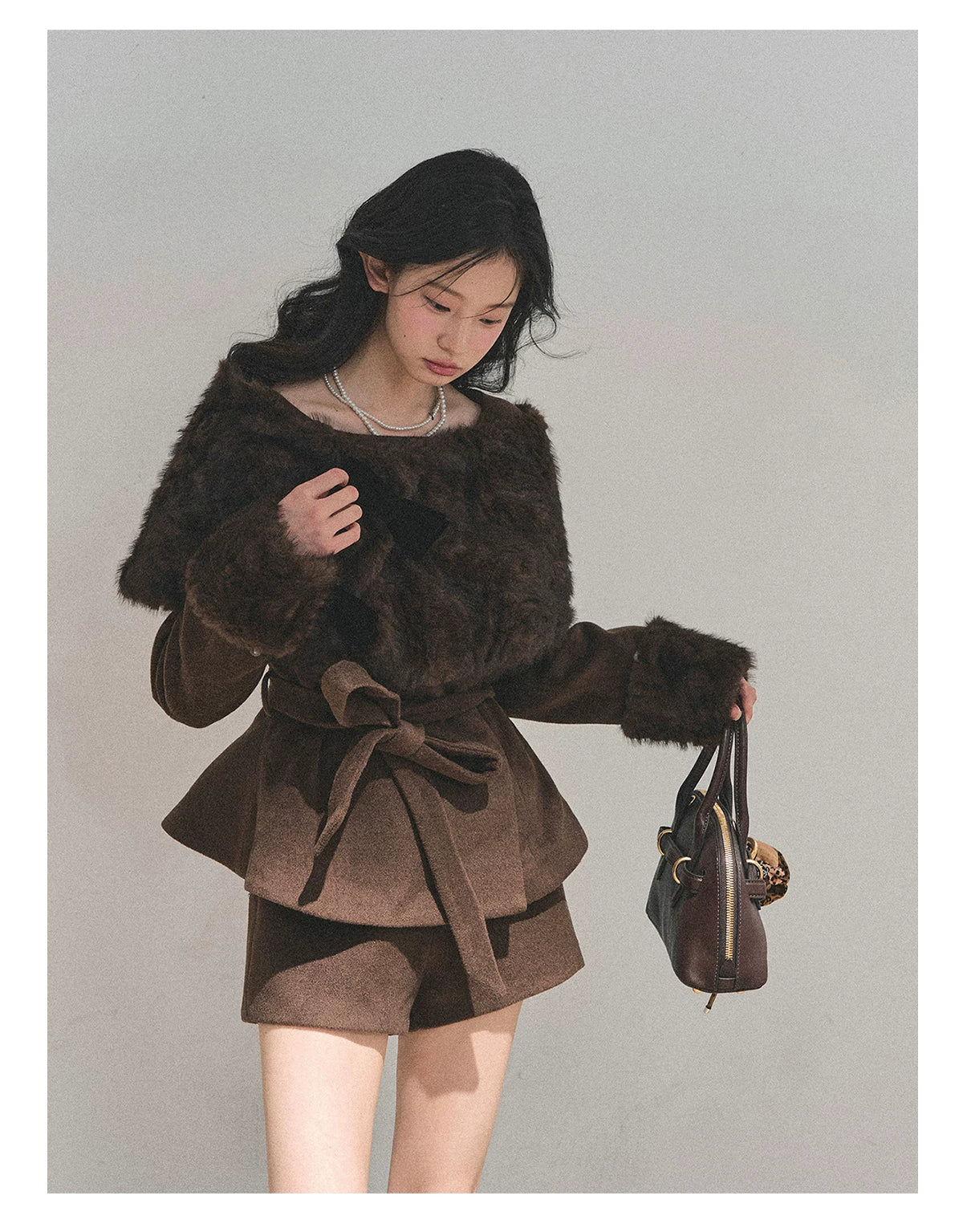 Light Luxury Cape Three-Piece Set