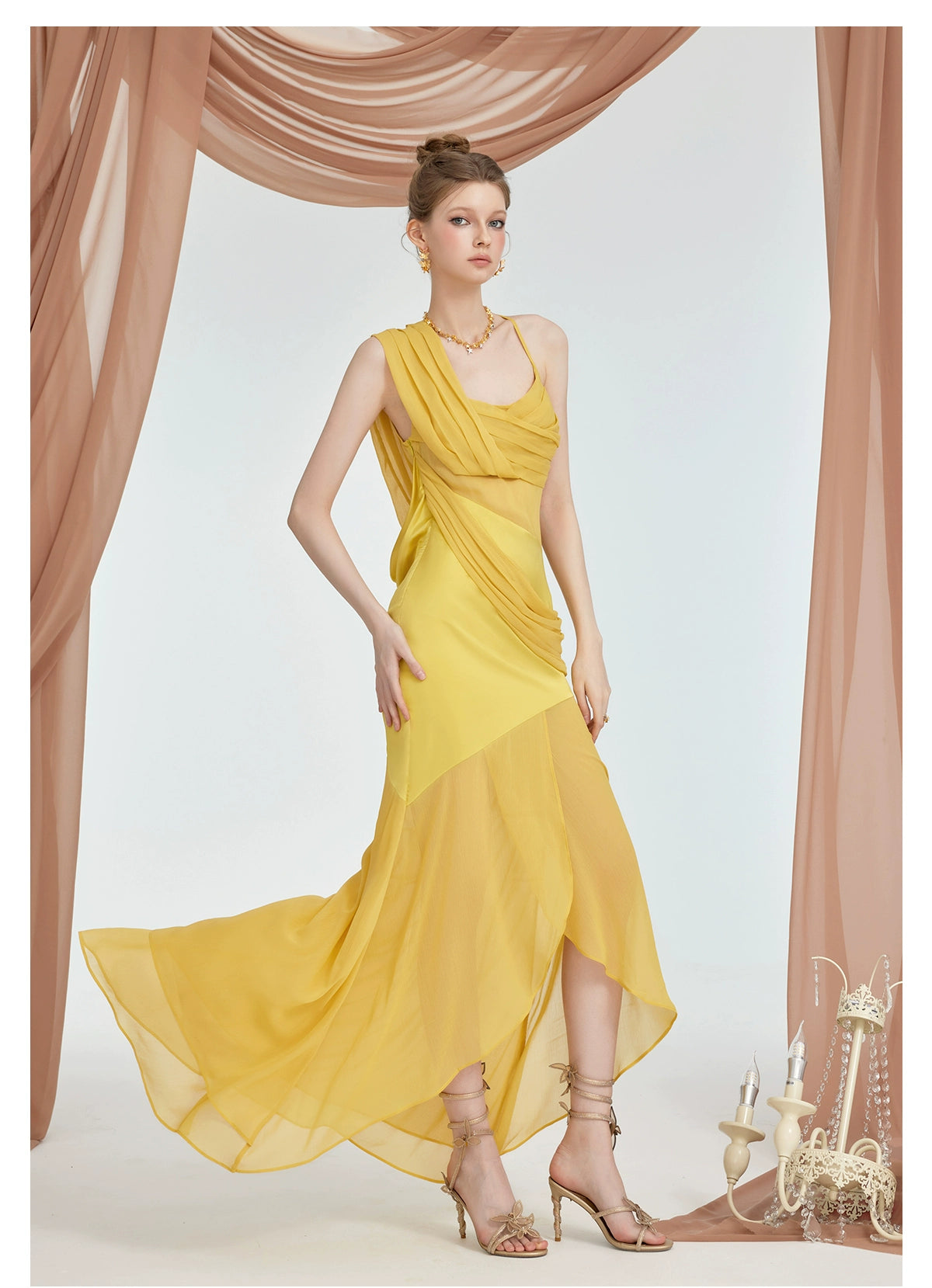 Ayla Slit Full-Skirt Dress - CHINASQUAD