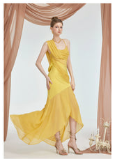 Ayla Slit Full-Skirt Dress - CHINASQUAD