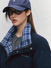 Color-block Plaid Spliced Cotton Jacket - CHINASQUAD