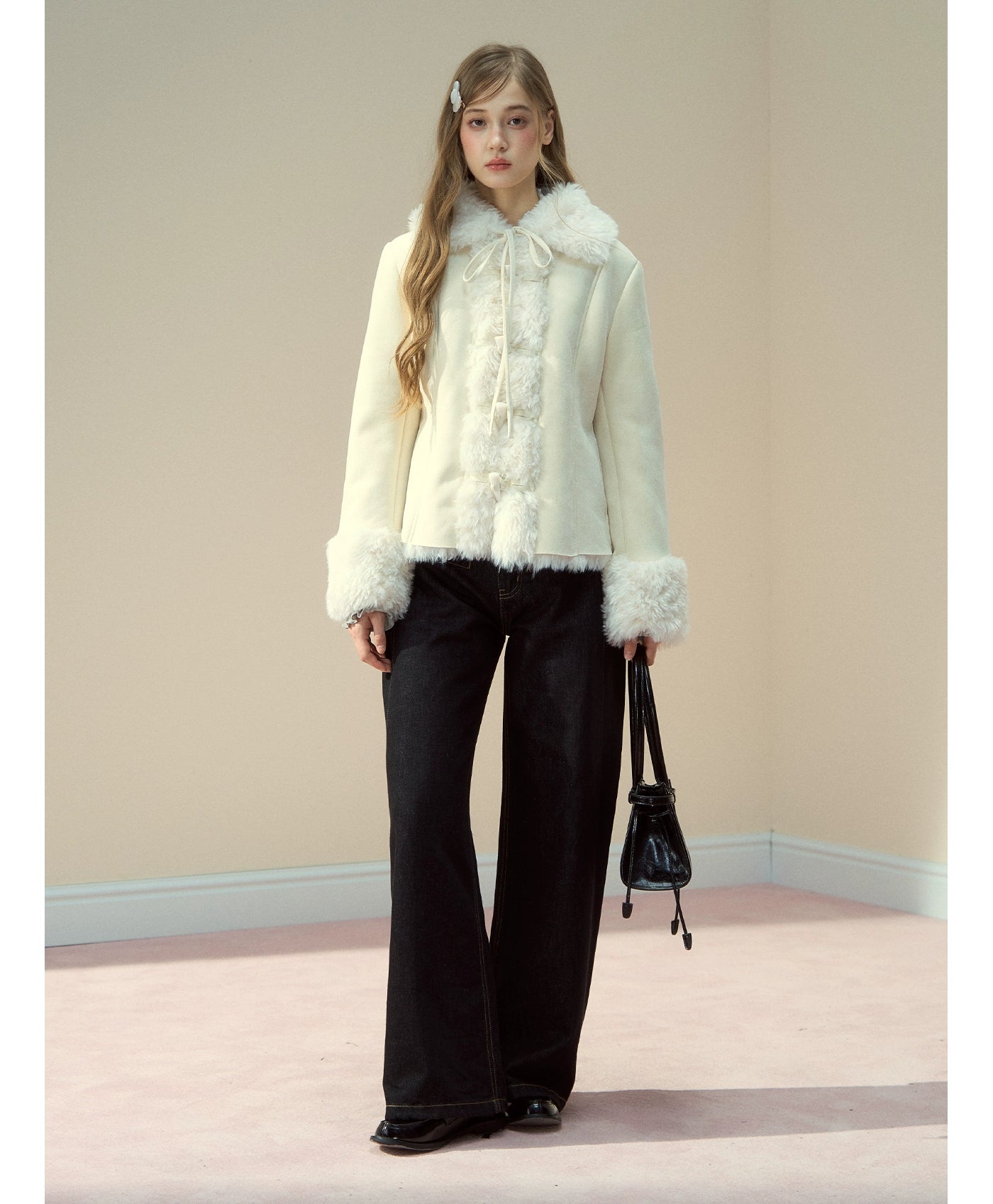 Vintage Faux Suede Shearling Toggle Jacket - CHINASQUAD