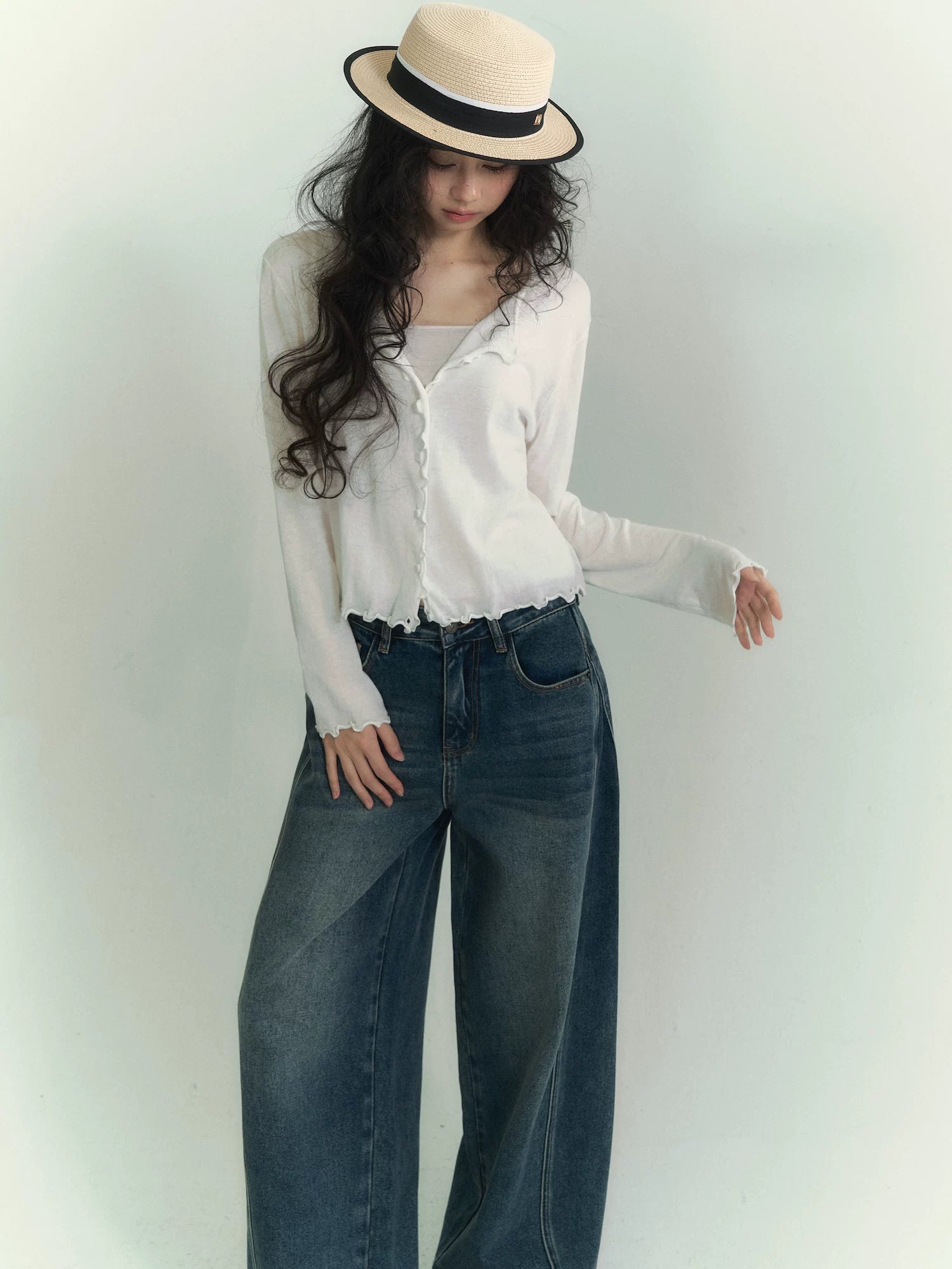 Mercerized Cotton Ultra-Lightweight Cardigan