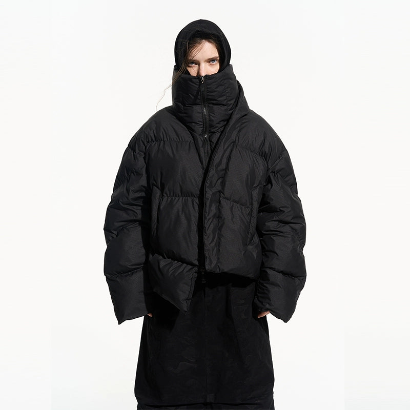 Asymmetric Deconstructed Cotton Padded Jacket - CHINASQUAD