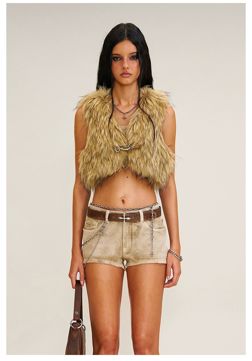 COMPASS Prairie Faux Fur Vest - CHINASQUAD
