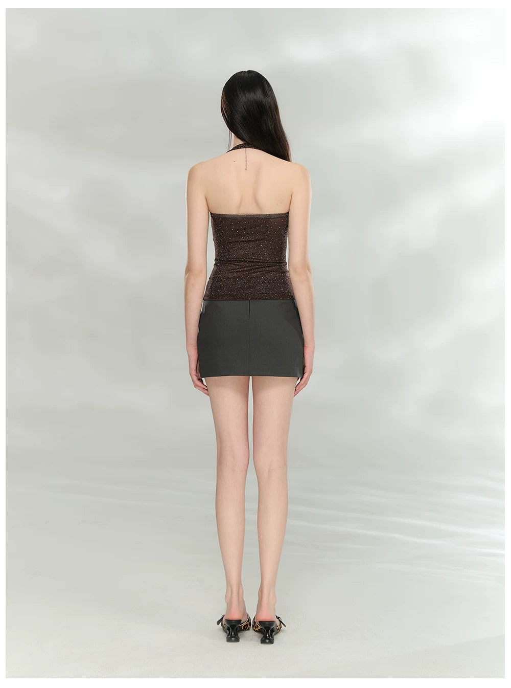 Sparkling Halter Bandeau Bustier