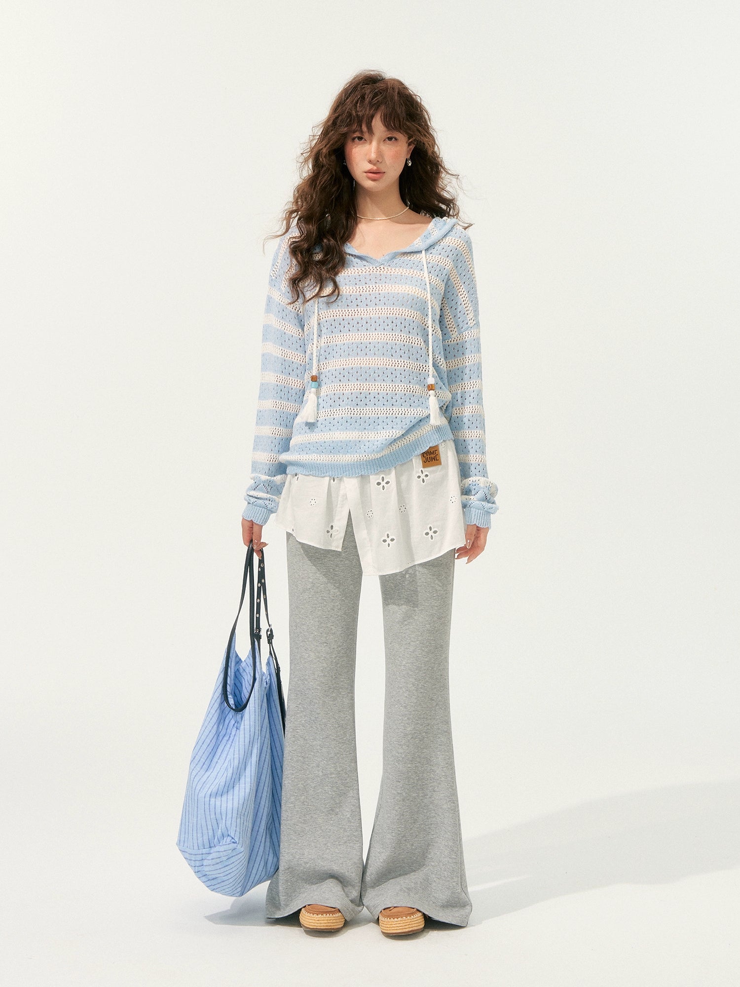 Nautical Loose Hollow Hoodie