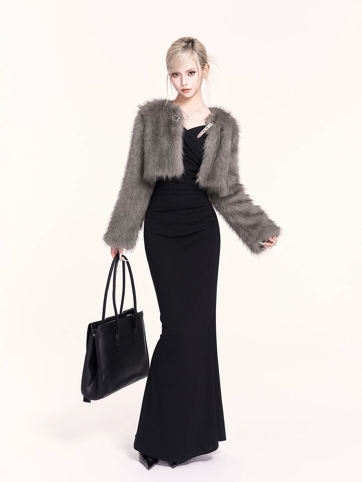 Faux Fur Cropped Jacket