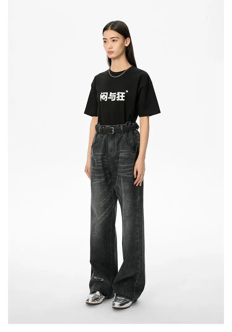 Black Washed Jeans - CHINASQUAD