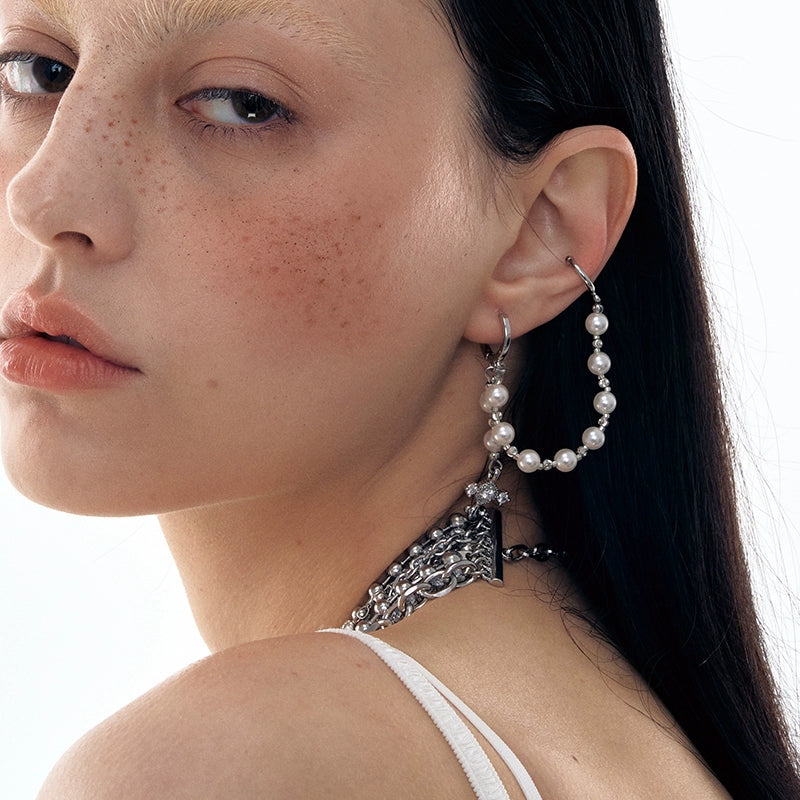 Iris Pearl Stud Earrings - CHINASQUAD