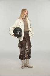 Removable Fur Collar Windproof Leather Jacket - CHINASQUAD