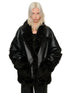 Black & White Reversible Shearling Coat - CHINASQUAD
