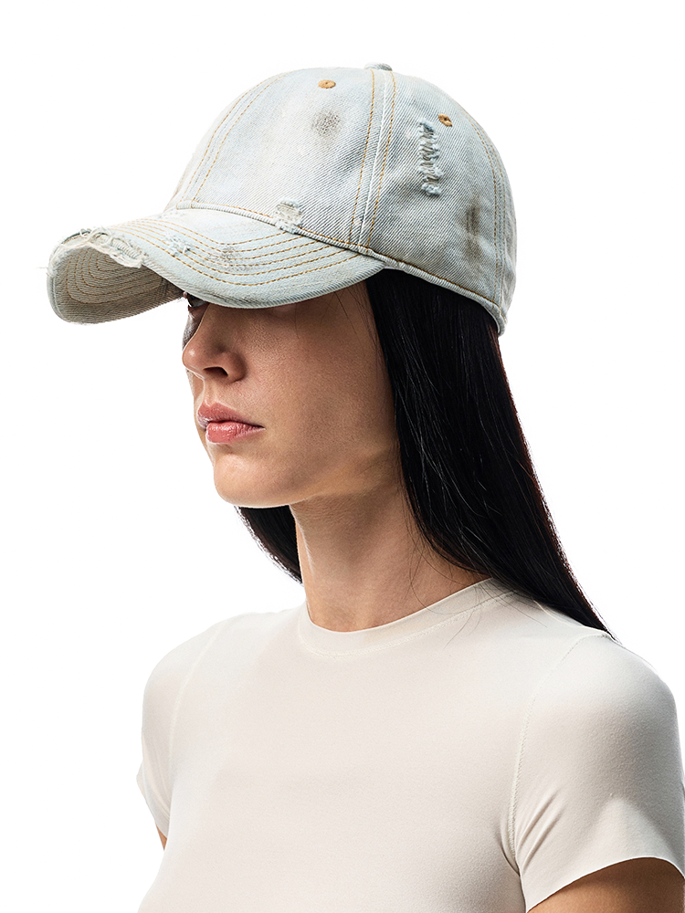 Washed Denim Baseball Cap - CHINASQUAD