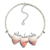 Strawberry Natural Baroque Pearl Necklace - CHINASQUAD