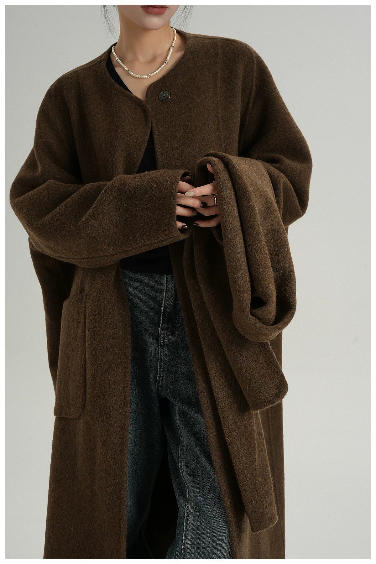 Oversized Double-Faced Wool Long Coat