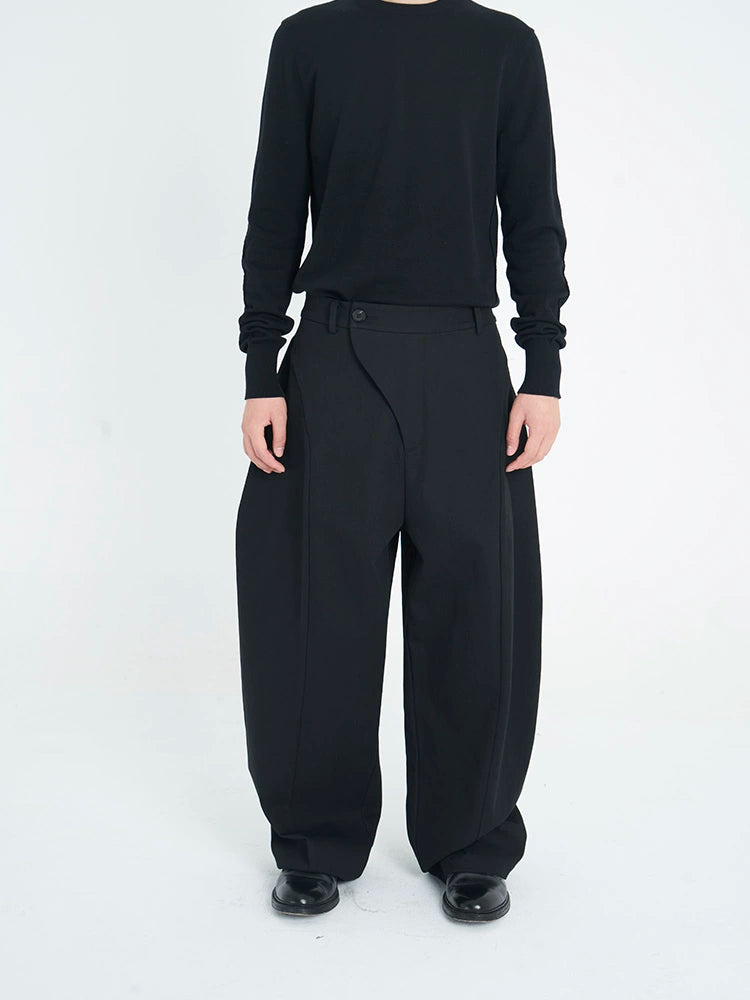 Black & Lime White Cocoon-Shaped Pants - CHINASQUAD