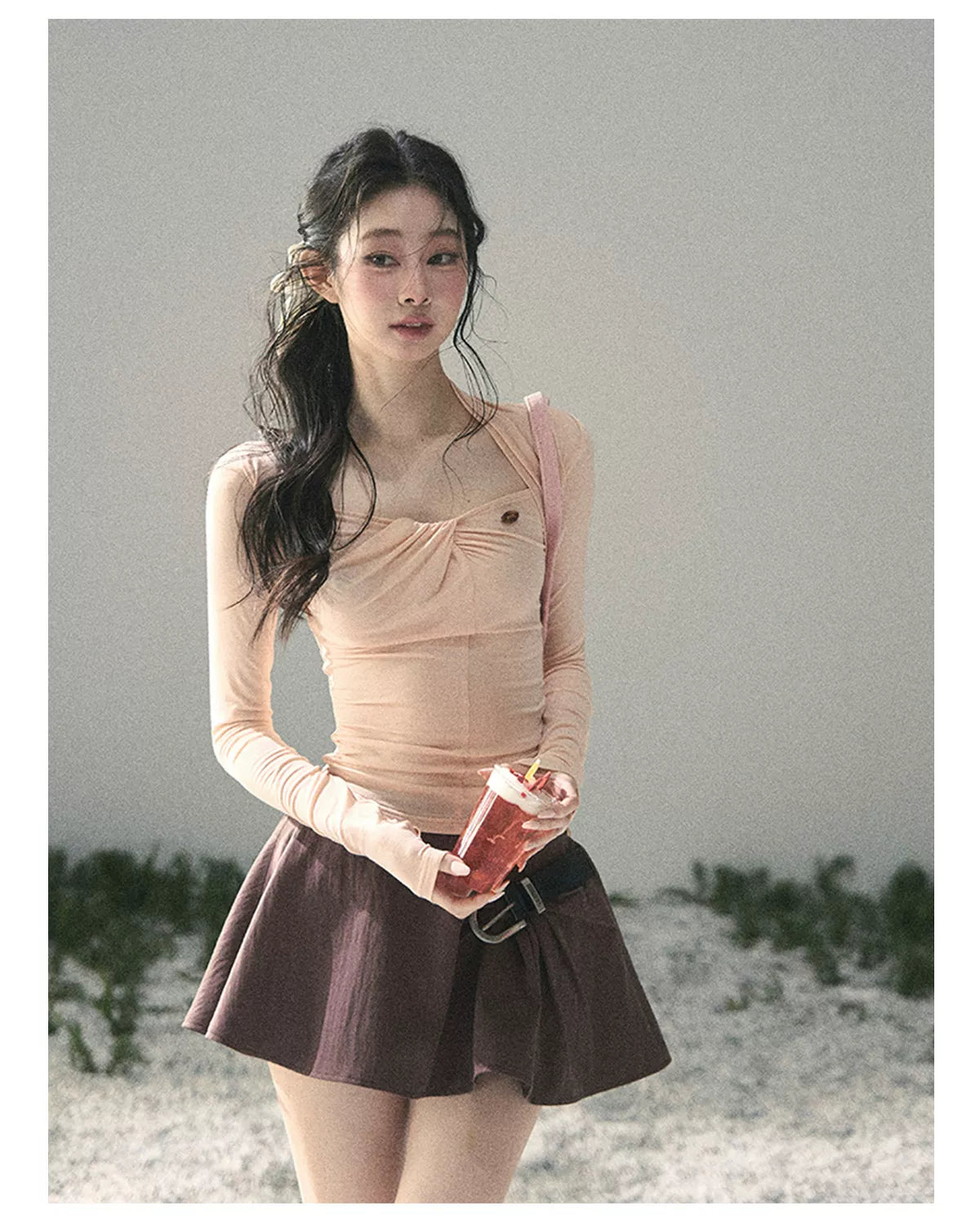 Breeze Layered Cropped Long-Sleeve Tee