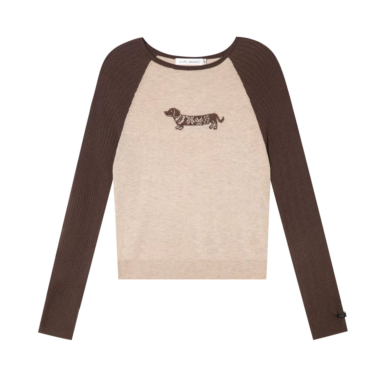 Wool-Blend Jacquard Raglan Knit Top