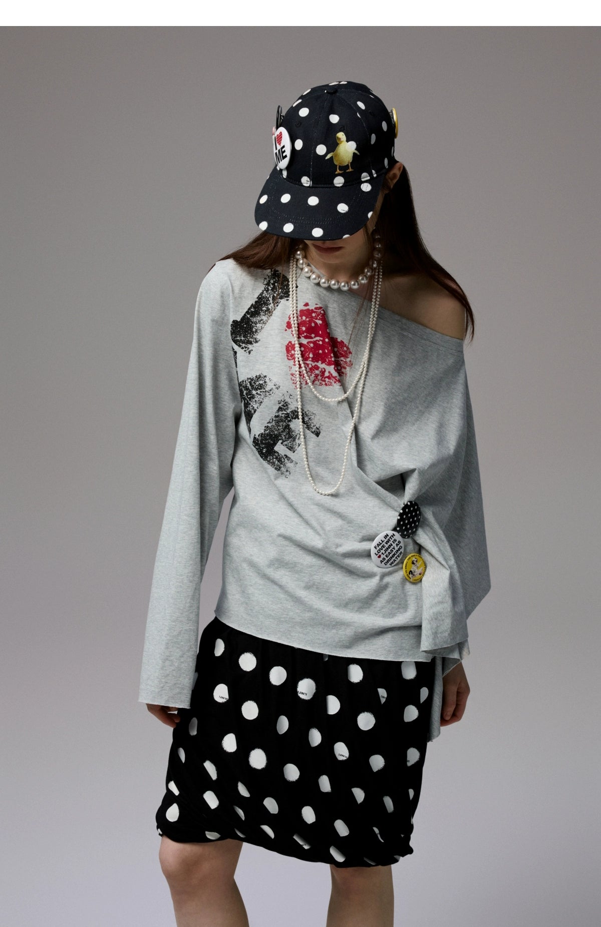 Asymmetric Letter Print Sweatshirt
