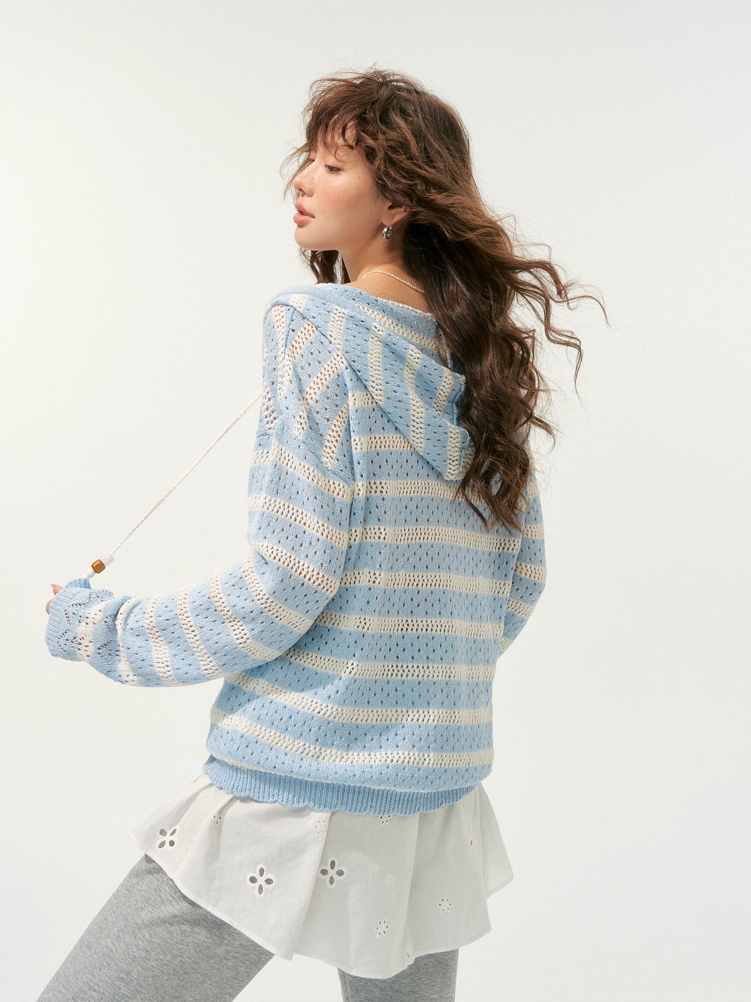 Nautical Loose Hollow Hoodie