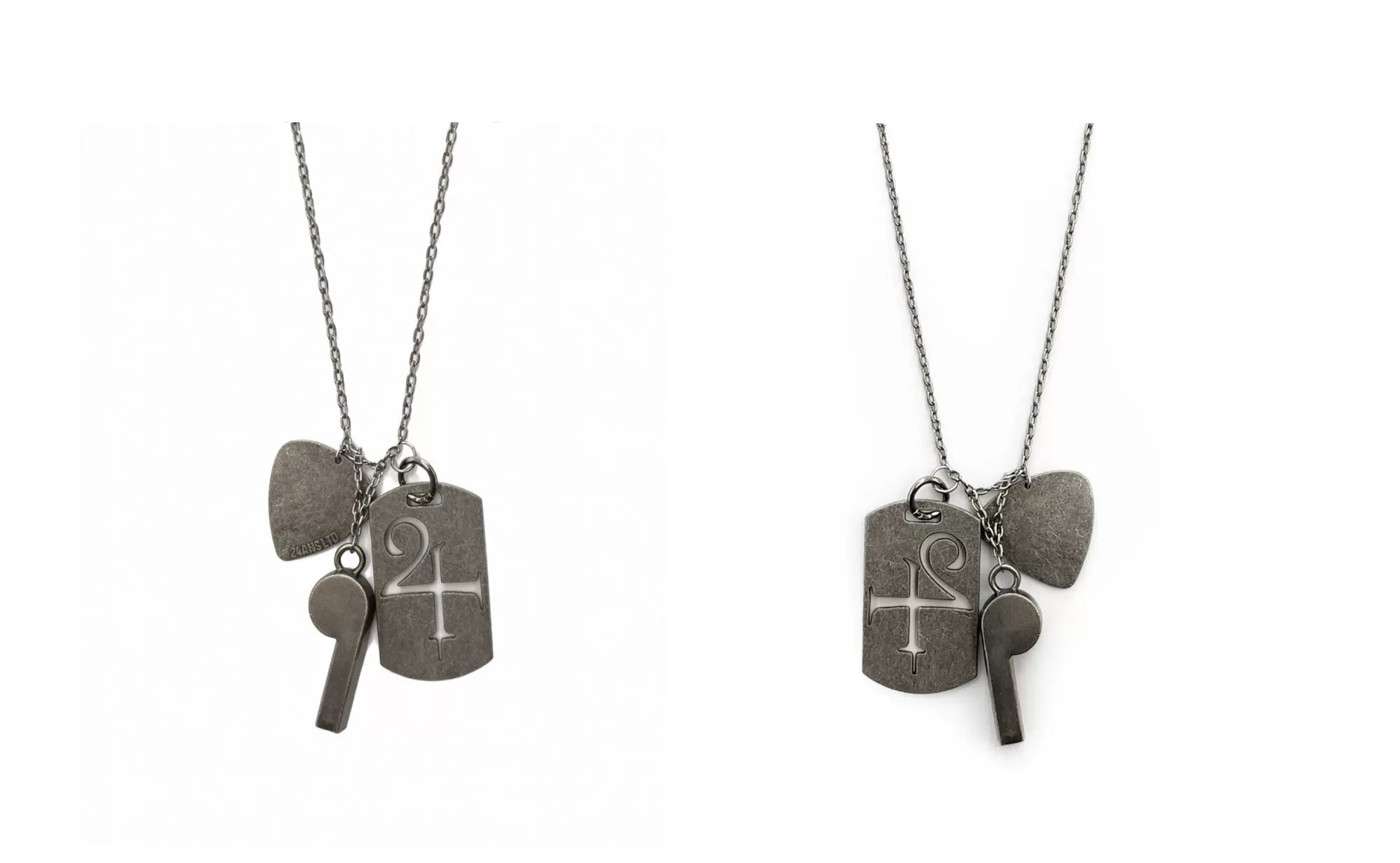 Layered Industrial Punk Pendant Necklace
