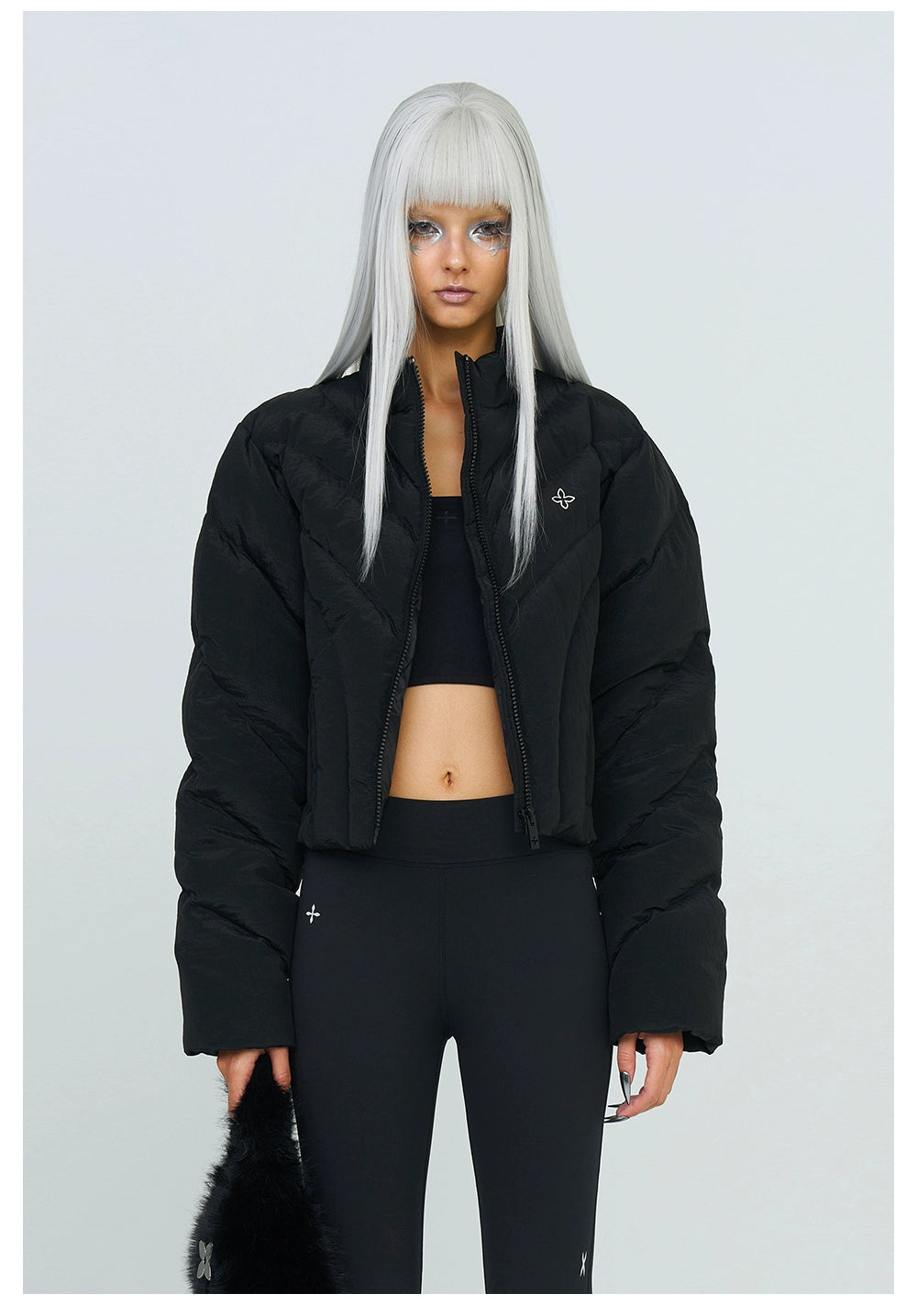 Black & Gray Hurricane Down Jacket - CHINASQUAD