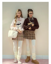 Wool Plaid A-Line Skirt - CHINASQUAD