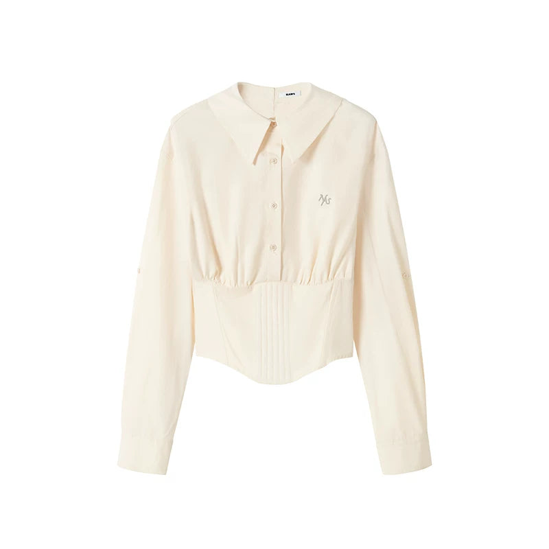 Rider Lyocell-Cotton Multiway Cropped Shirt