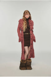 Tassel Knitted Maxi Overcoat - CHINASQUAD