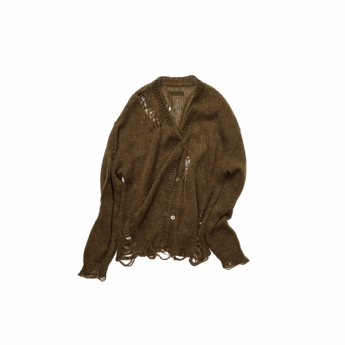 Mohair Star Cutout Slouchy Knit Cardigan