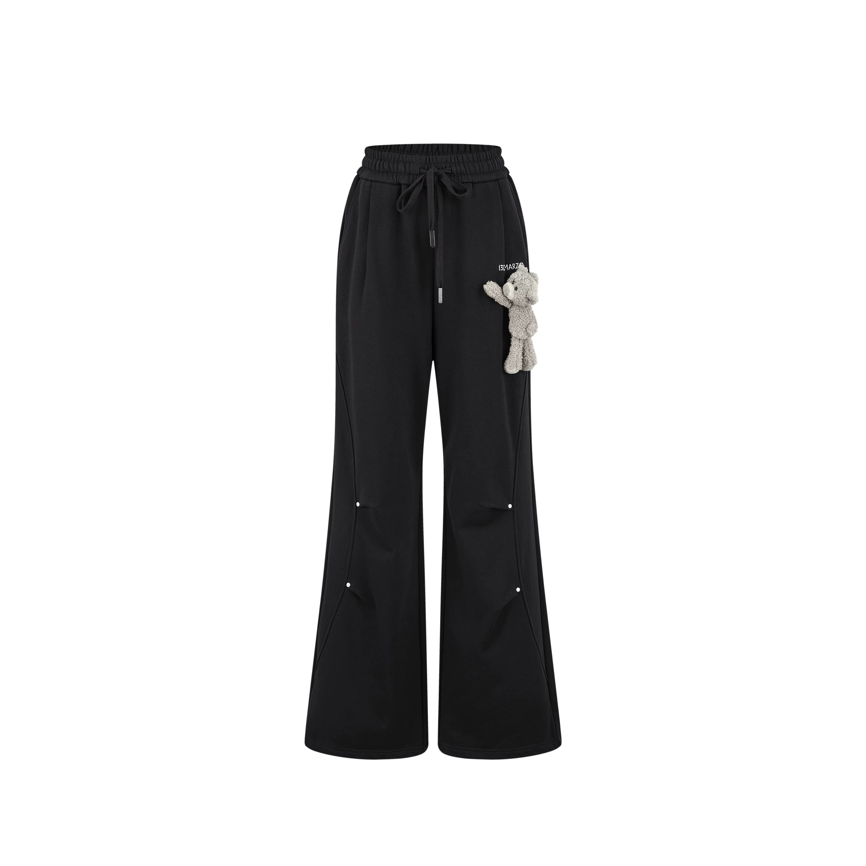 Panel-Structured Wide-Leg Lounge Pants
