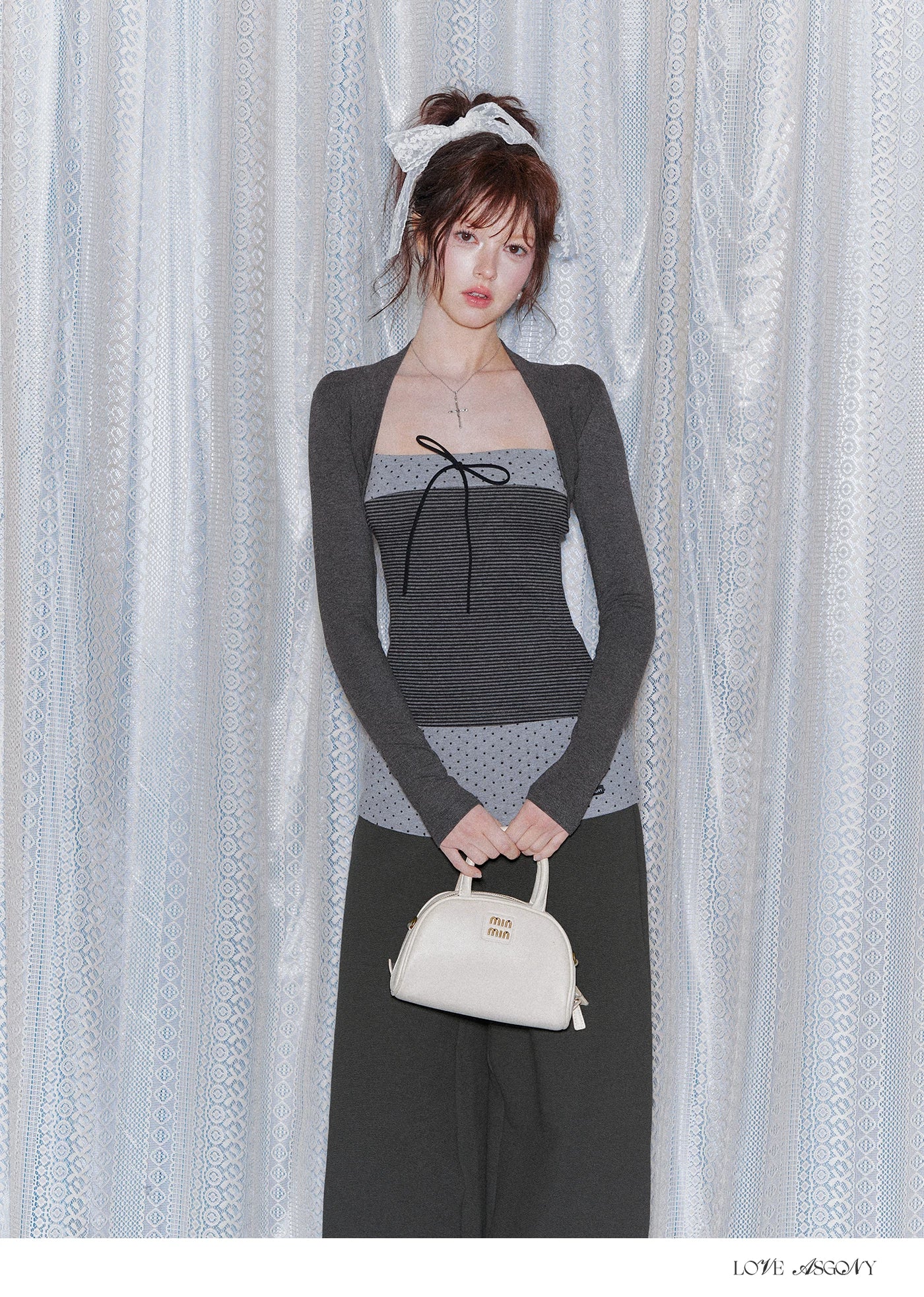 Faux-Layer Top and Pants Set