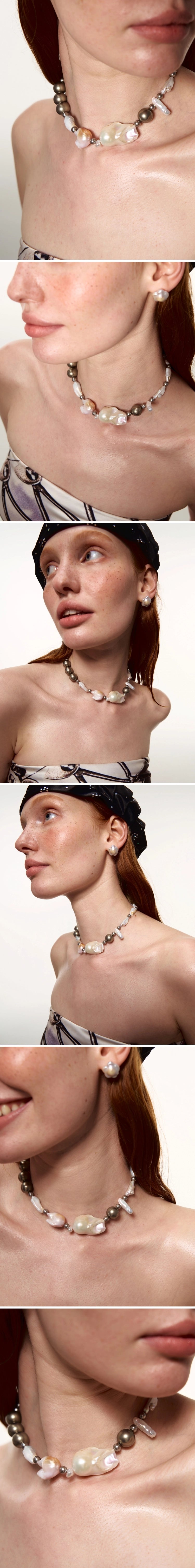 Natural Irregular Baroque Pearl Patchwork Necklace - CHINASQUAD