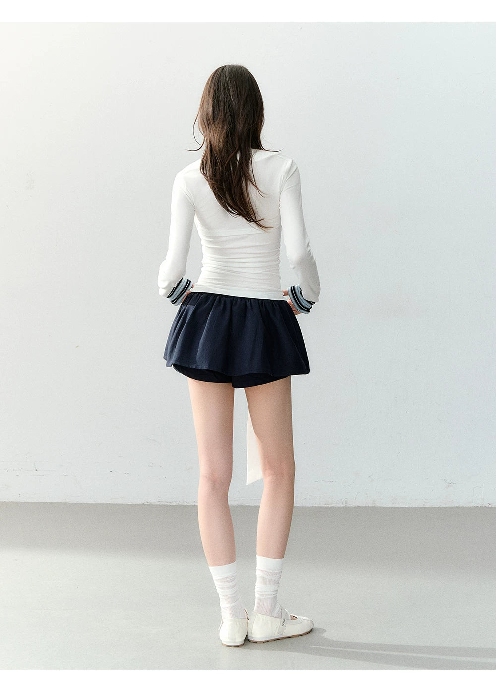Contrast Stripe Layered Knit Top