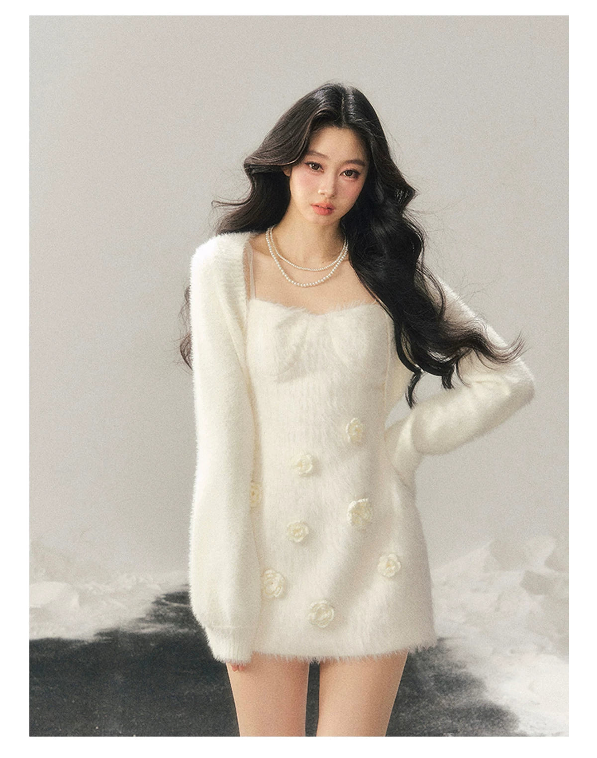 French Cropped Knit Cardigan