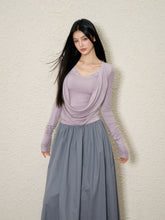 Modal Wool Blend Lace Panel Top - CHINASQUAD