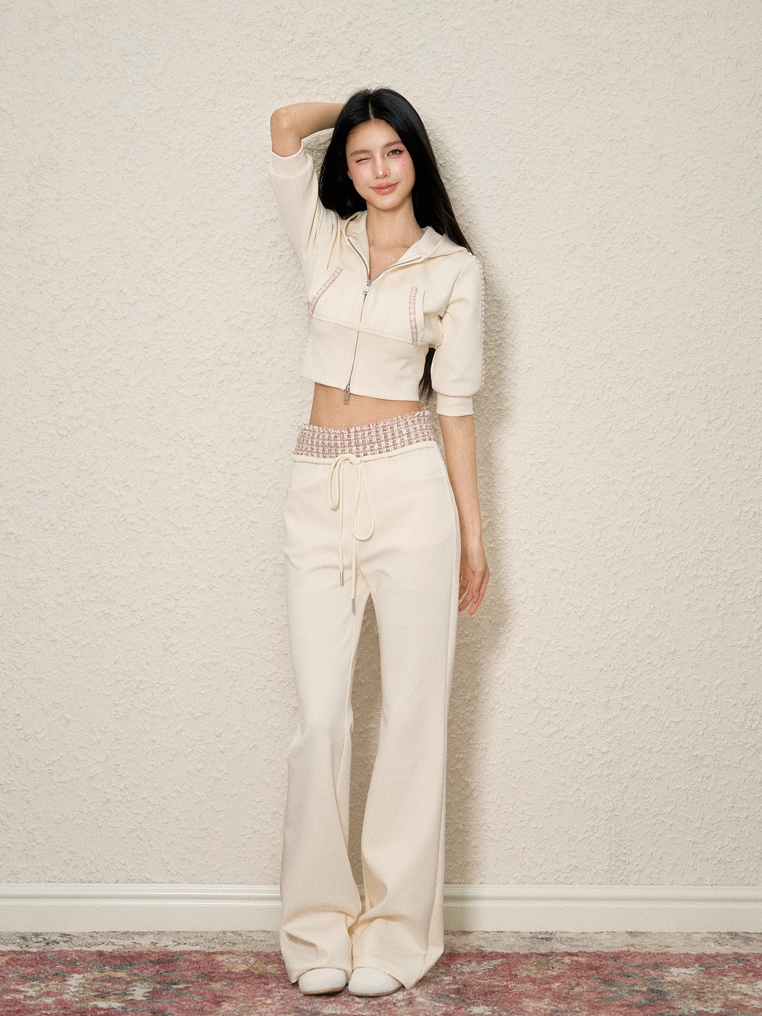 Dual Waistband Split Hem Jogger Pants - CHINASQUAD