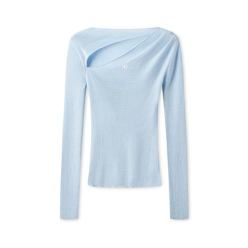 Crescent Knit Modal-Cotton T-Shirt - CHINASQUAD