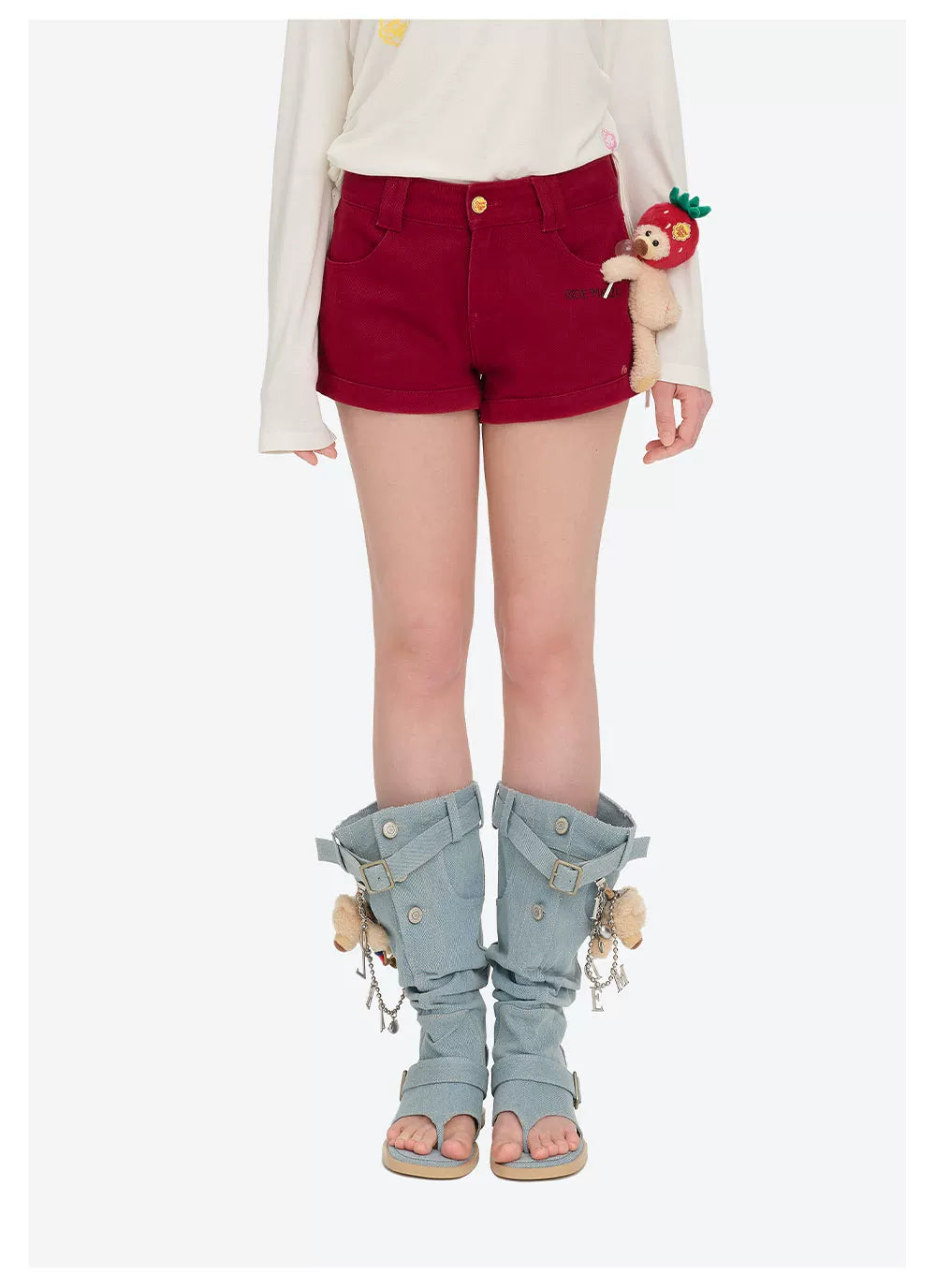 Lollipop V-Waist Slim-Fit Shorts