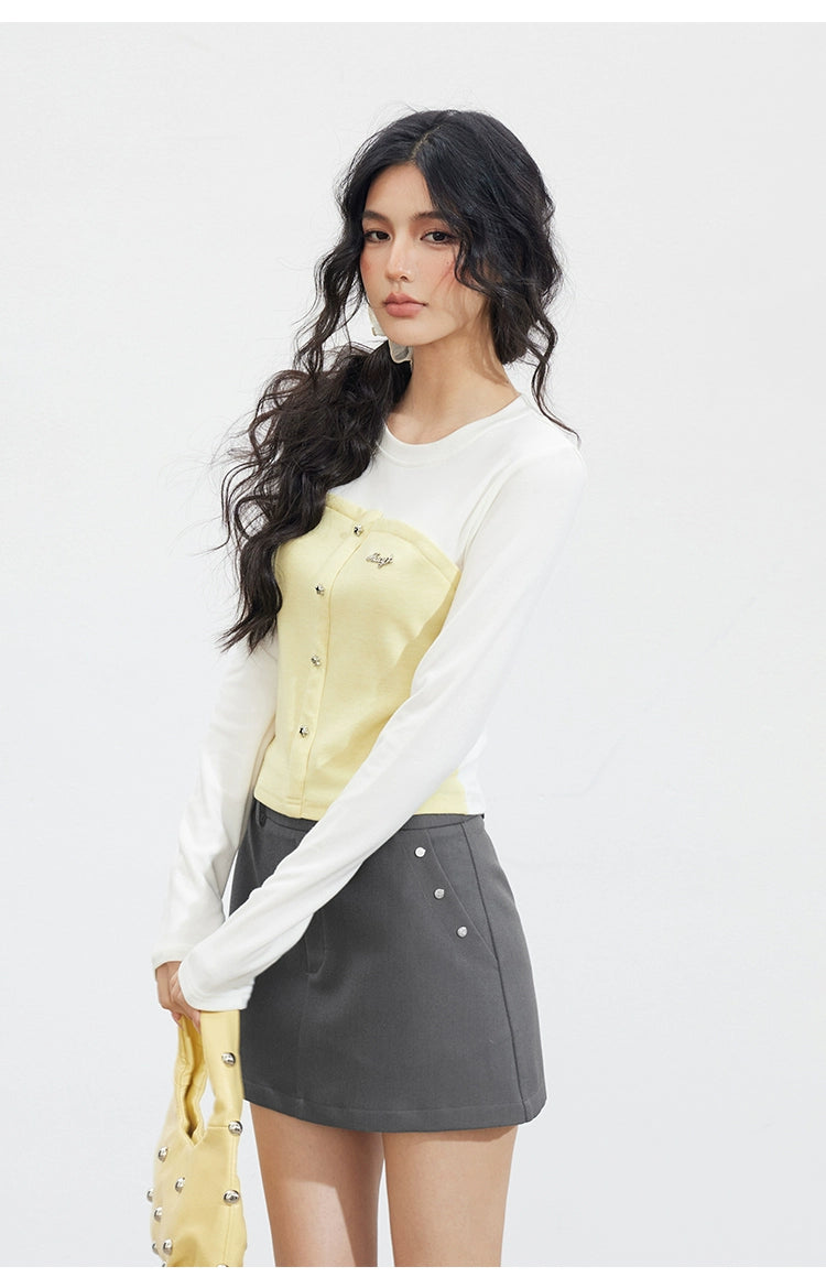 Contrast Patchwork T-Shirt