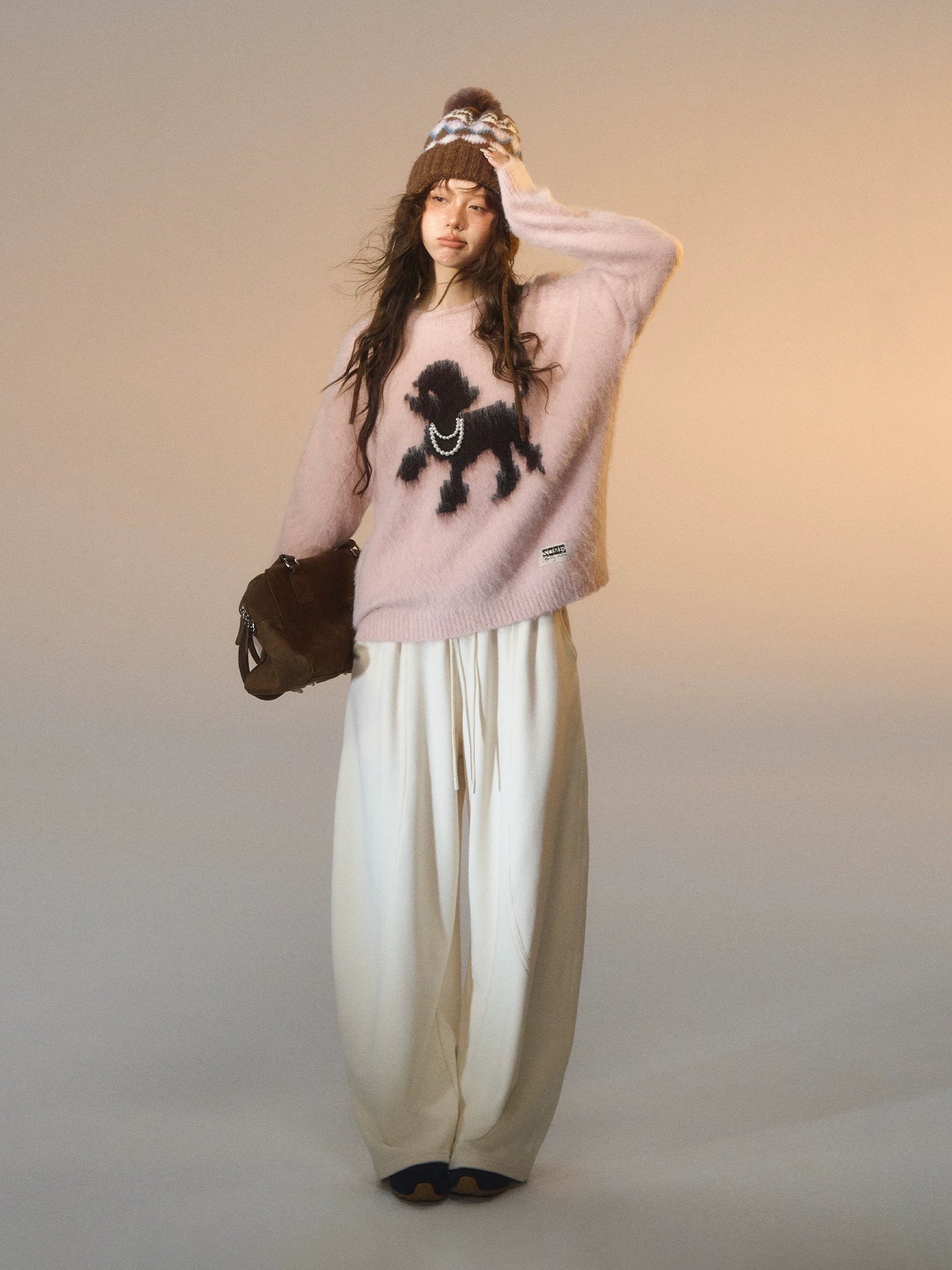 Fleece Curved-Leg Relaxed Pants - CHINASQUAD