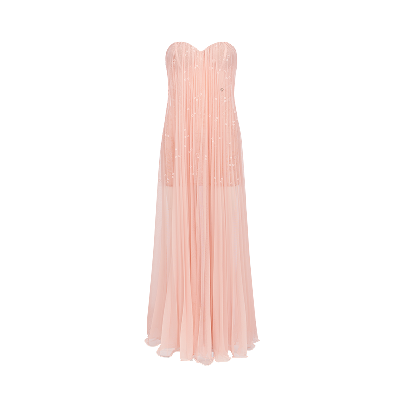 Thea Strapless Mesh Backless Dress - CHINASQUAD