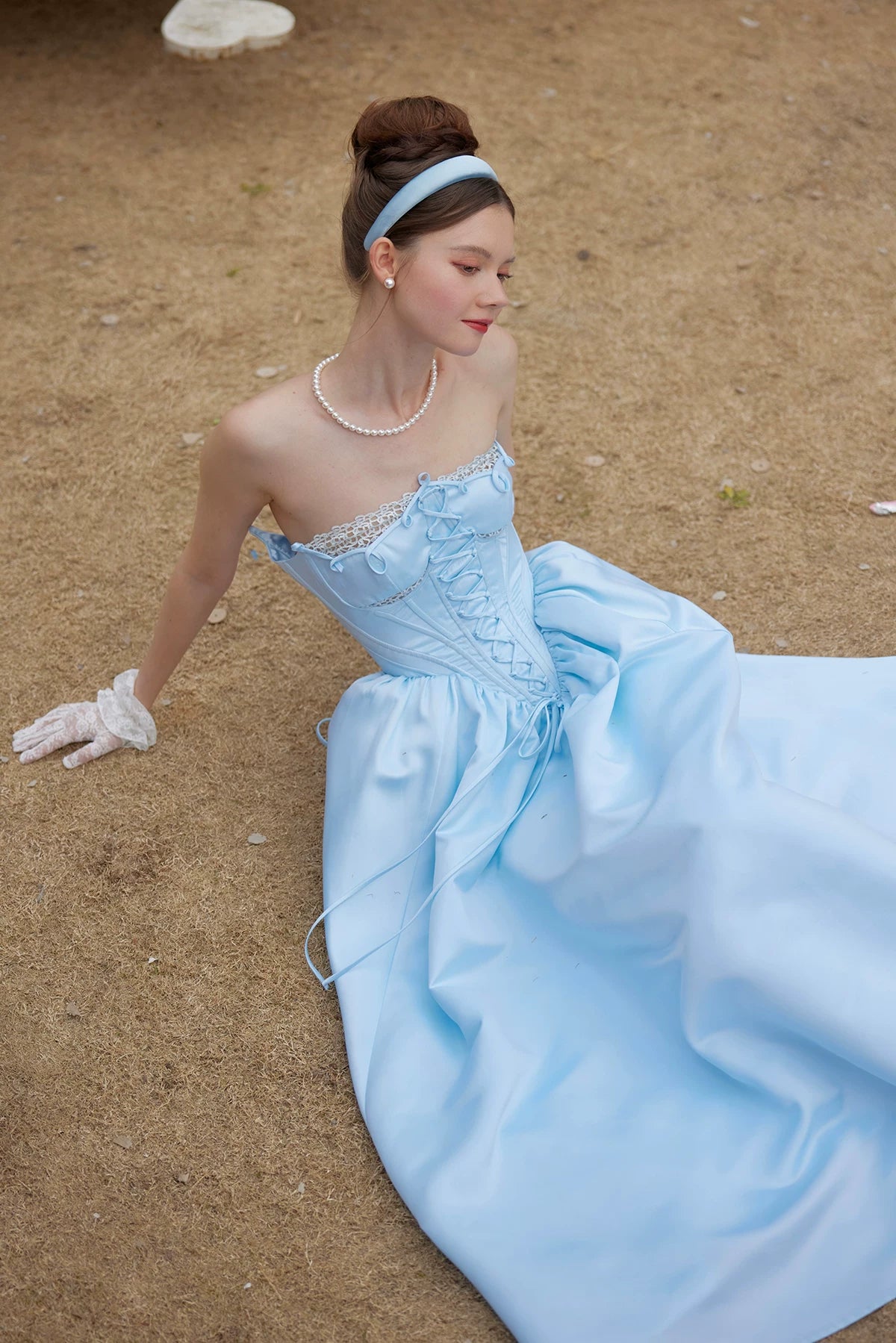 Cinderella Princess Satin Corset Gown