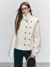 High-neck ShoulderWoolen Short Jacket - CHINASQUAD