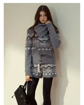 Fair Isle Knit Cardigan & Shorts & Scarf - CHINASQUAD