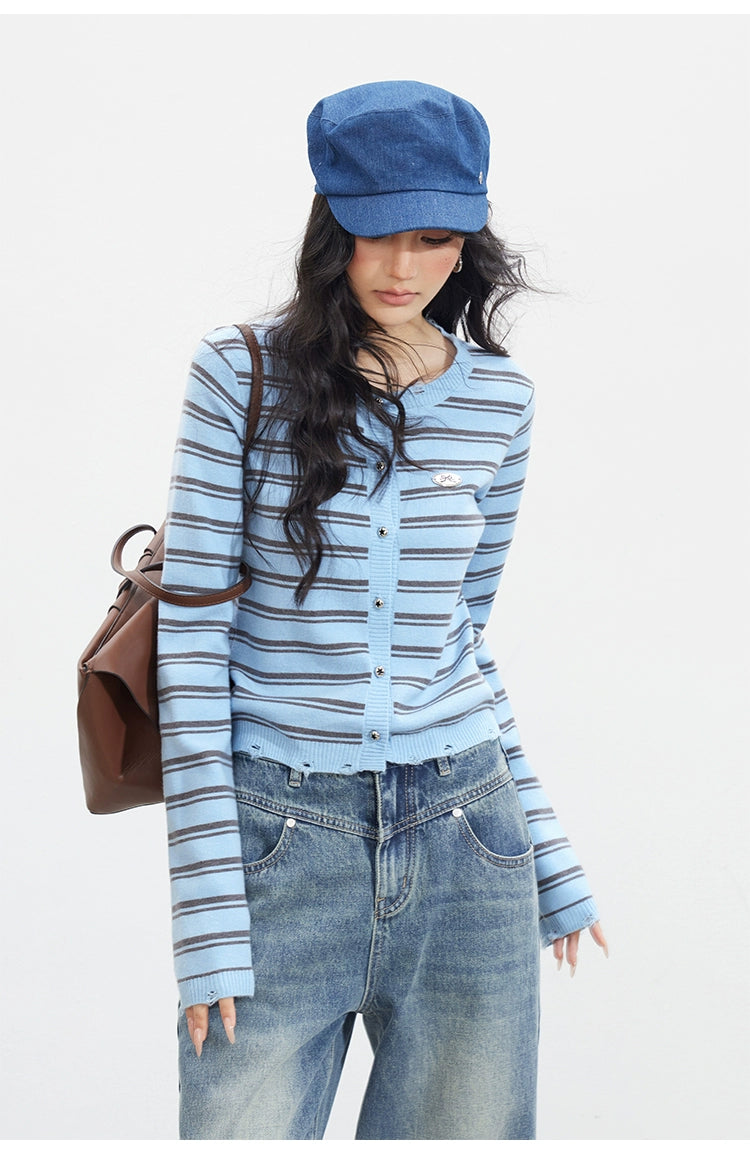 Striped Knit Cardigan