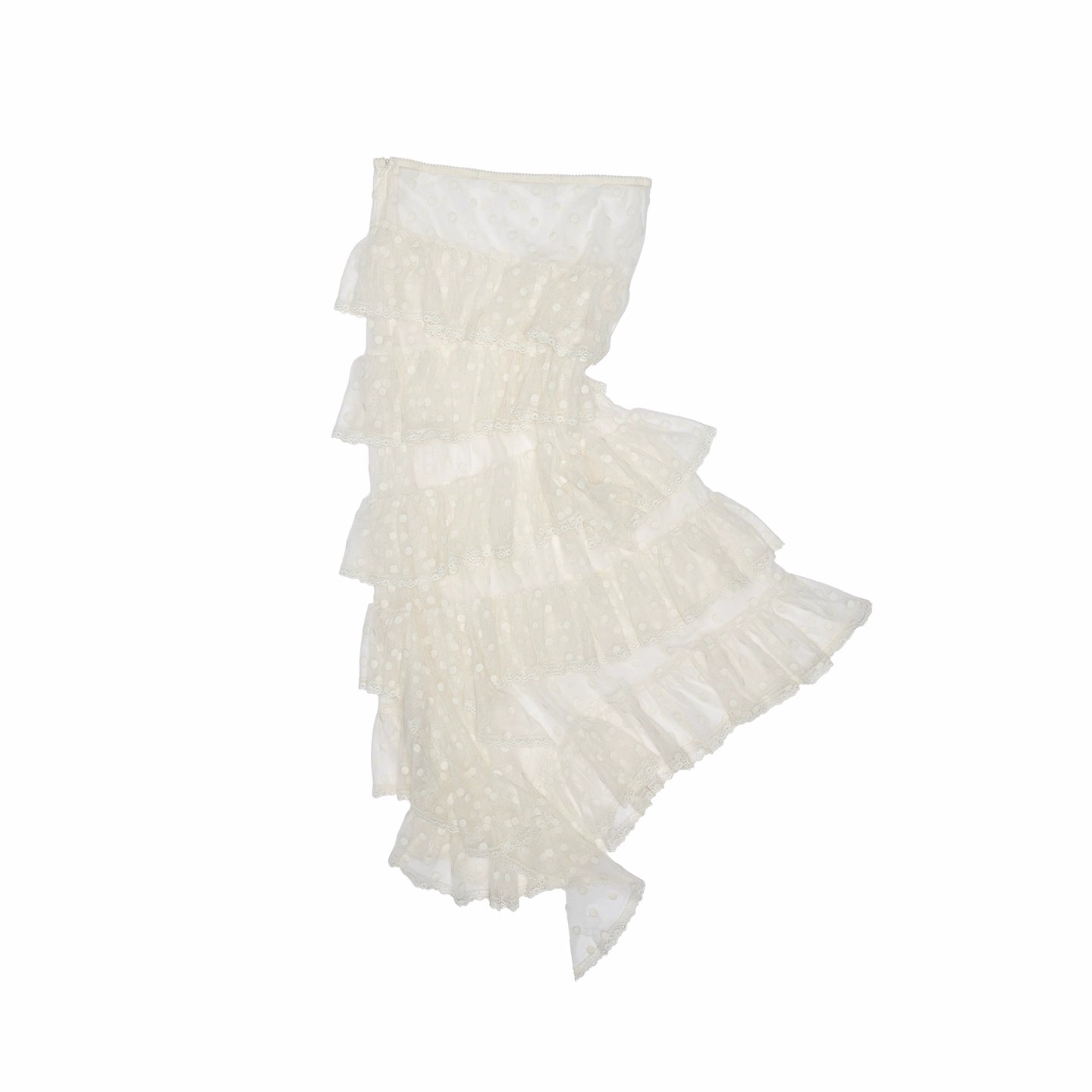Irregular Dot Lace Mesh Skirt