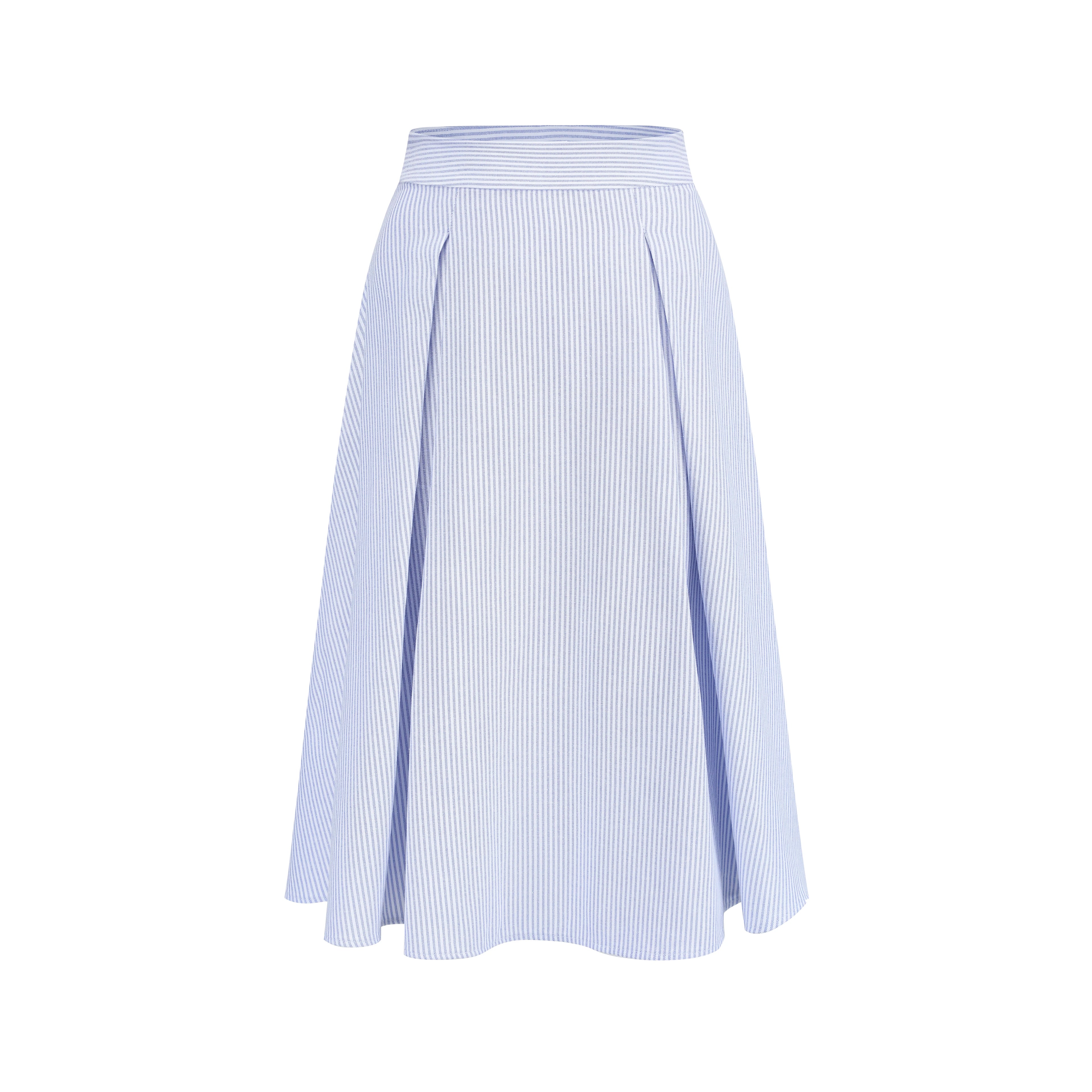 Nautical Affair French Old-Money Striped Shirt & Skirt Set