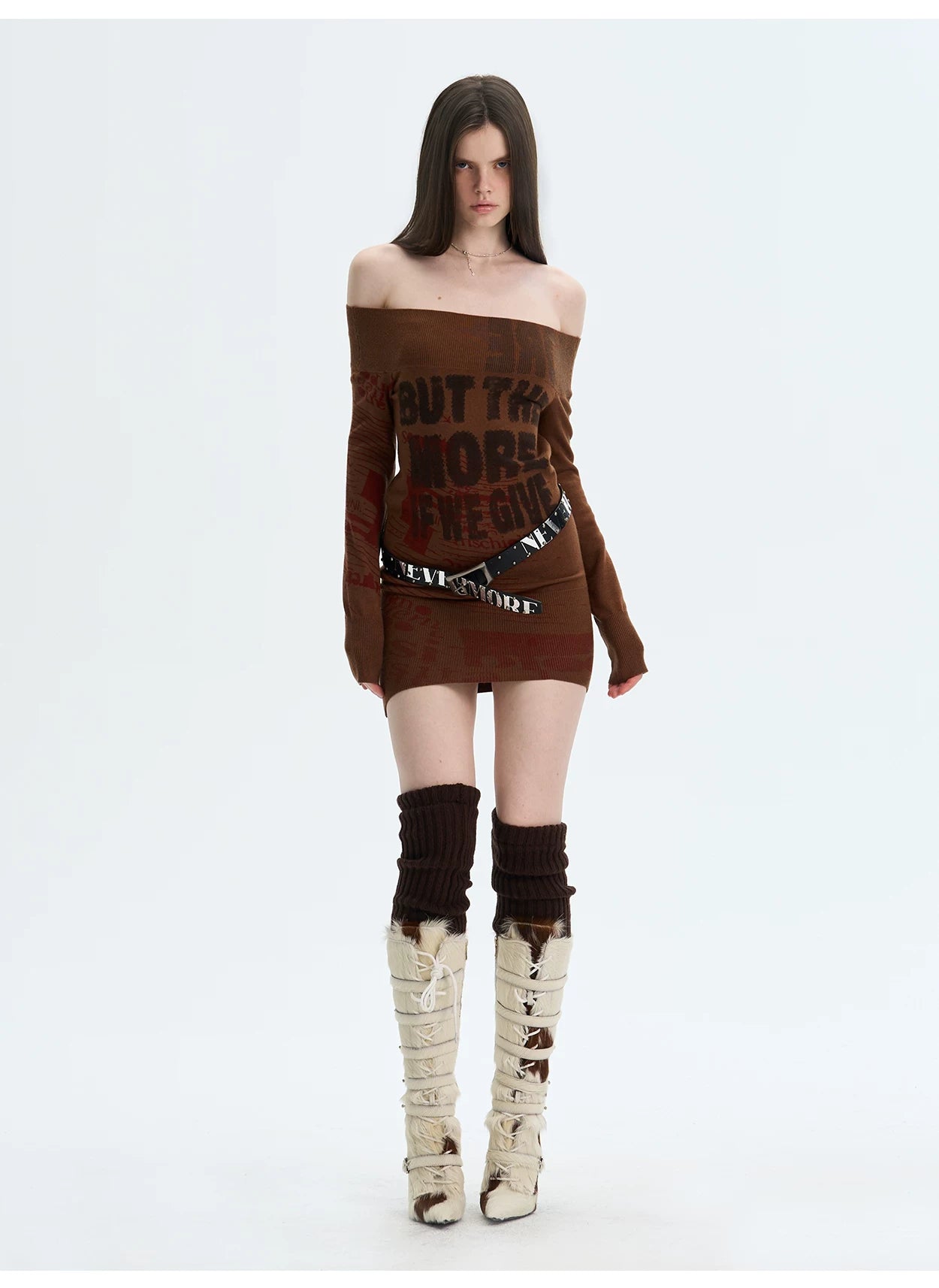 Vintage Printed Knit Dress