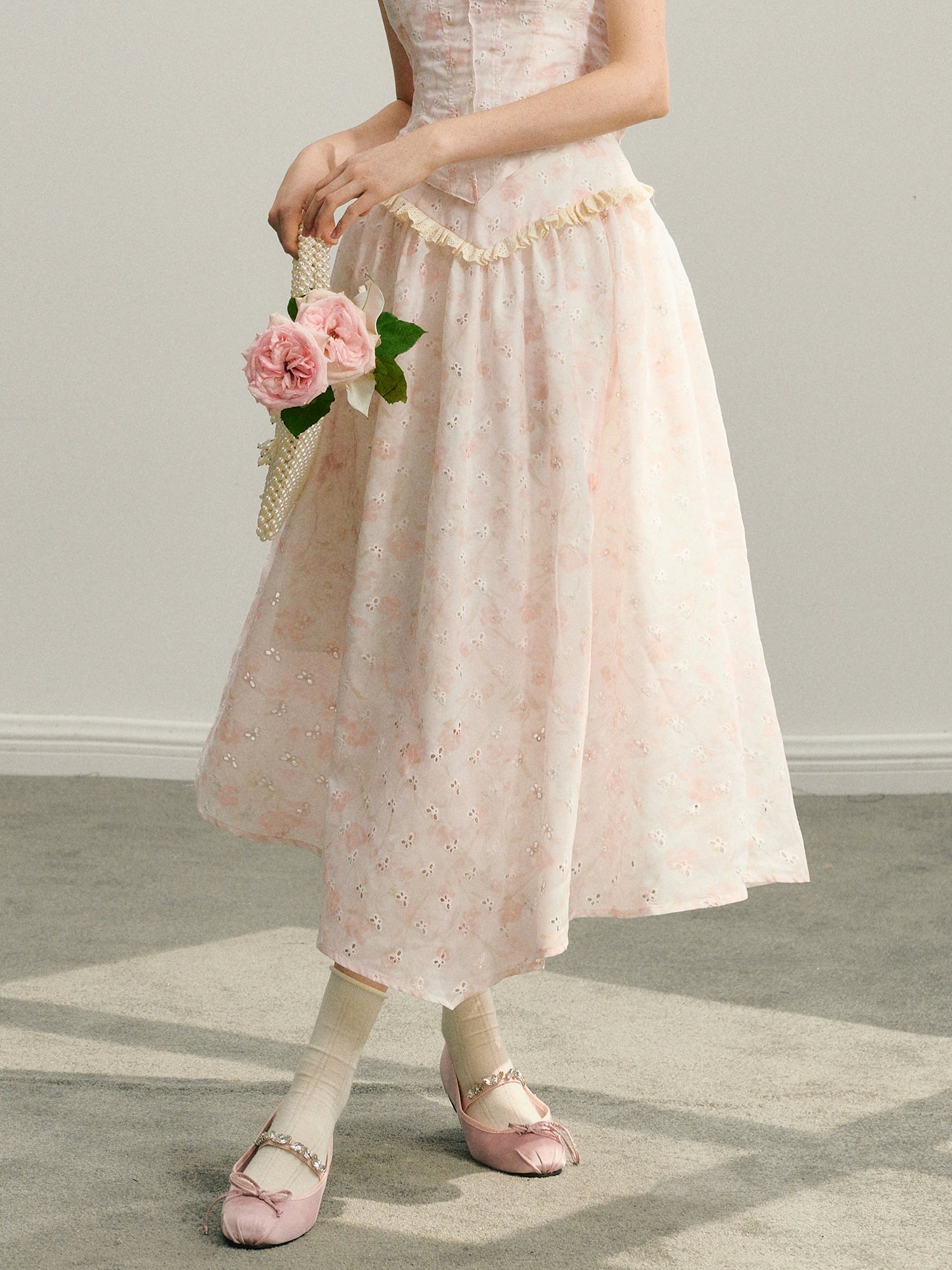 Beige Lace Crochet Top - CHINASQUAD