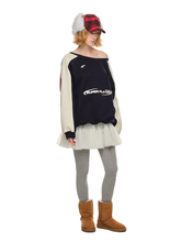 Off-Shoulder Sports Jersey Sweatshirt - CHINASQUAD